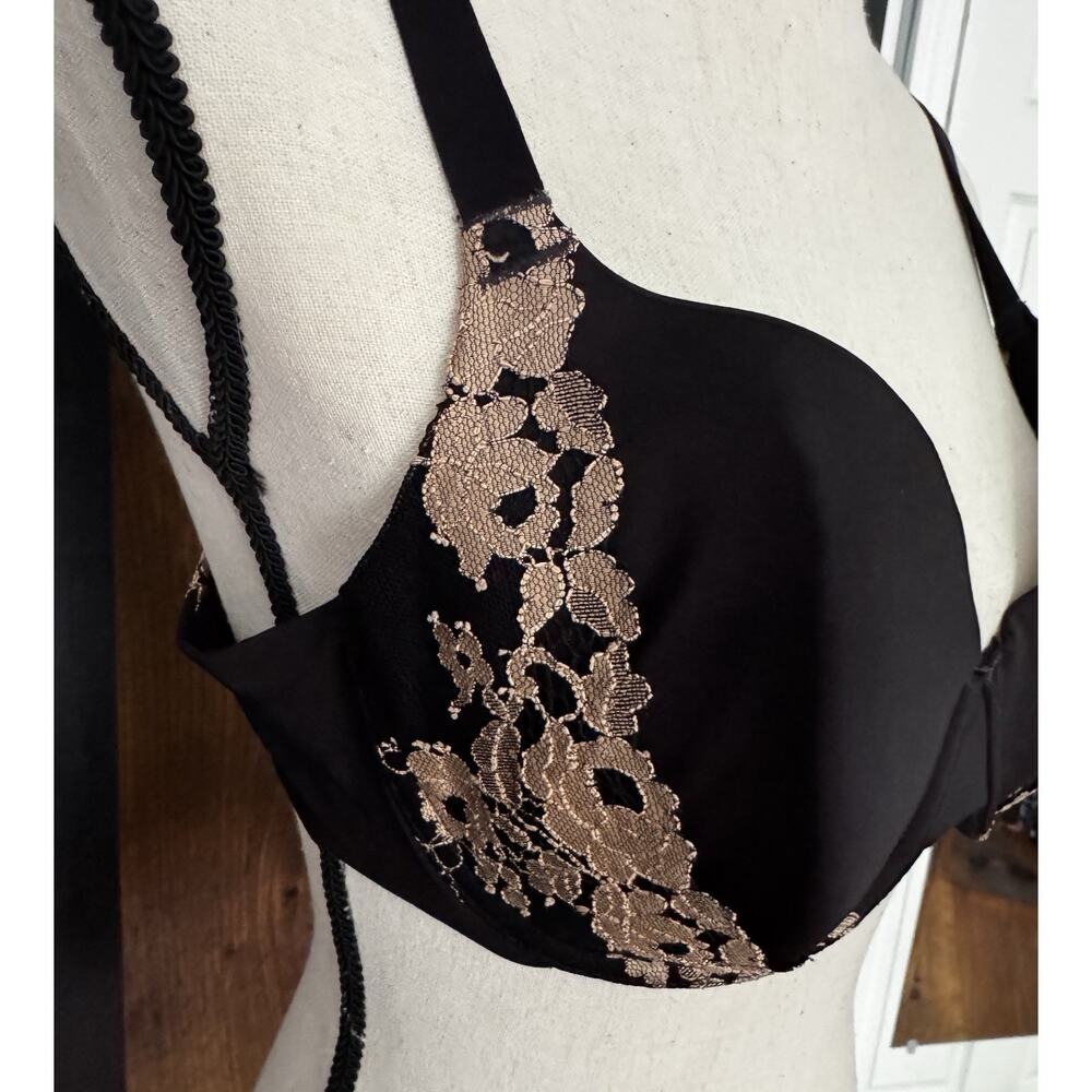 Wacol Opulence Contour Bra 40C Black with Tan Lace - Picture 4 of 9